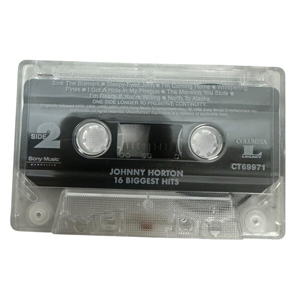 Johnny Horton - 16 Biggest Hits Cassette Tape Country 1999 Sony Legacy - Picture 3 of 11